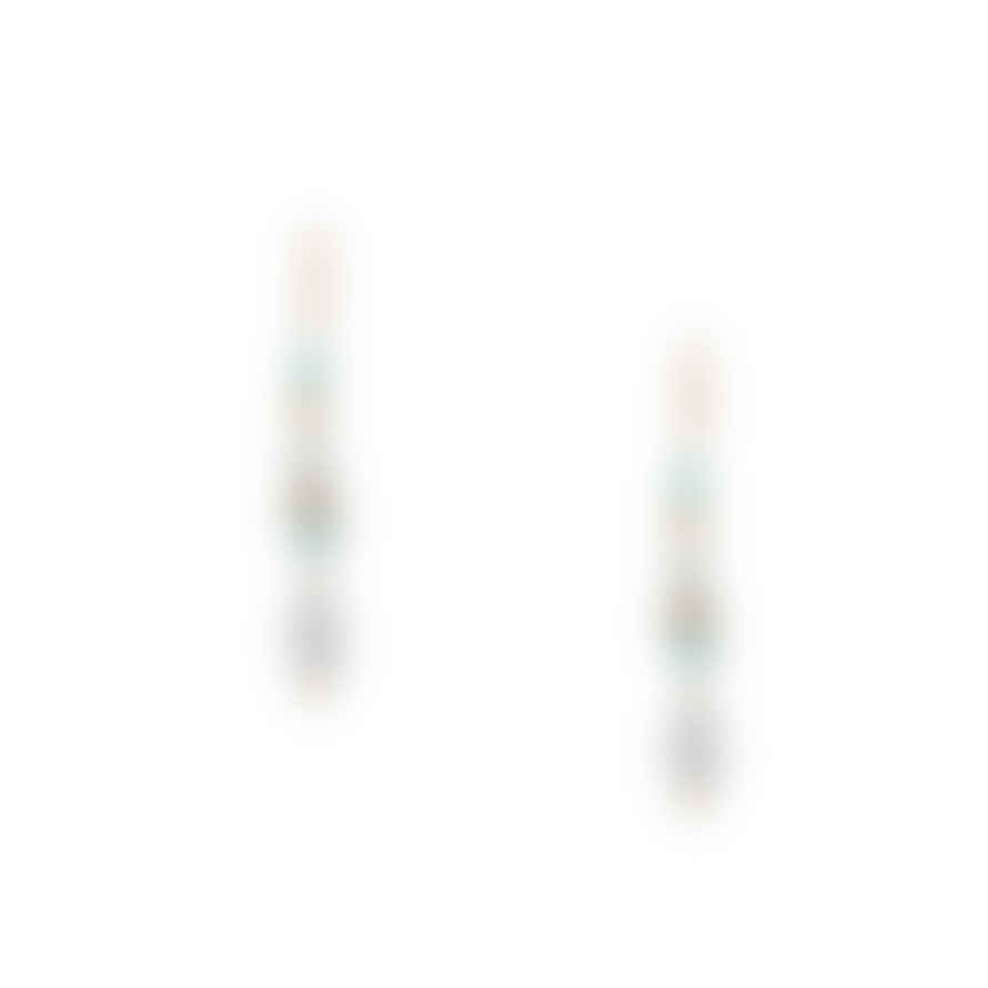 Orelia Turquoise Chip & Pearl Drop Hoops