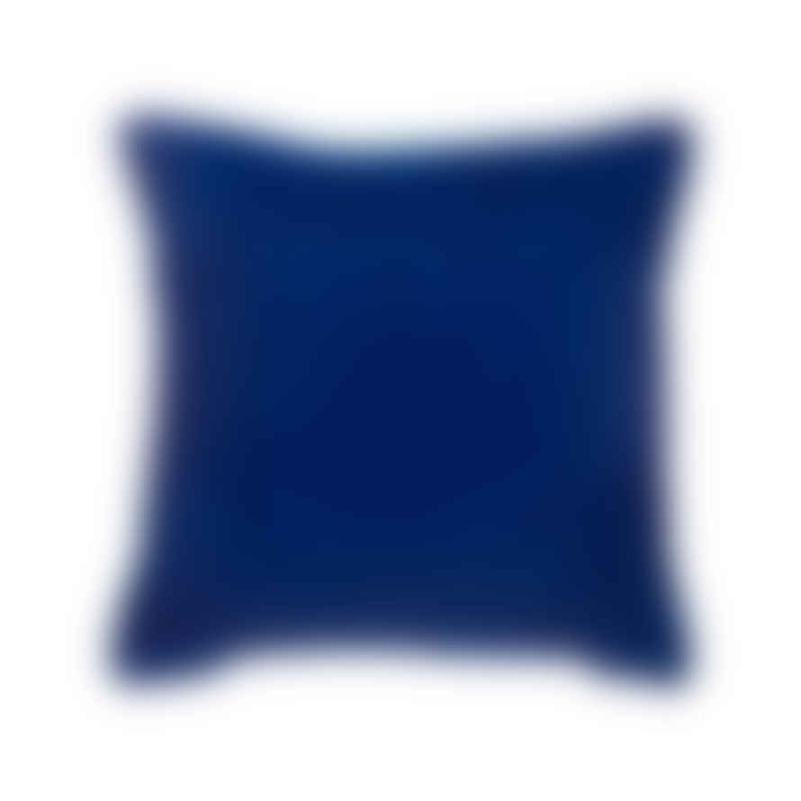 livs Velvet Cushion - Two Tone, Blue
