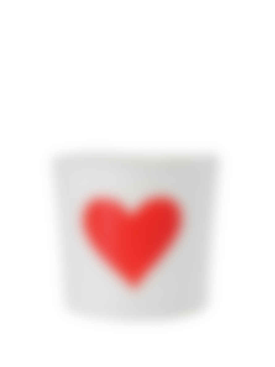 Kuhn Keramik Kühn Keramik Big Red Heart Coffee Beaker In White