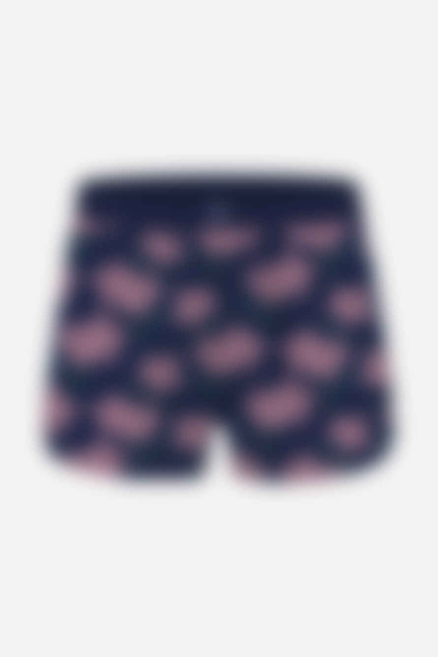 A-dam Navy Pink Flowers Boxers