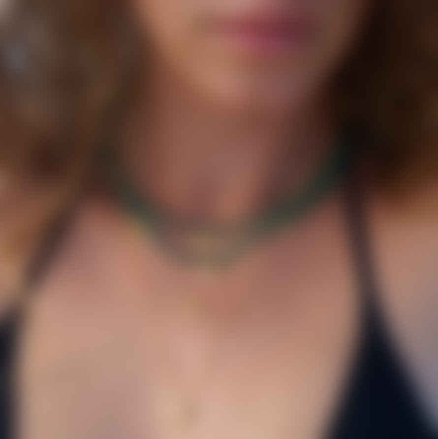Rachel Entwistle Rays Of Light Necklace Green Onyx Silver