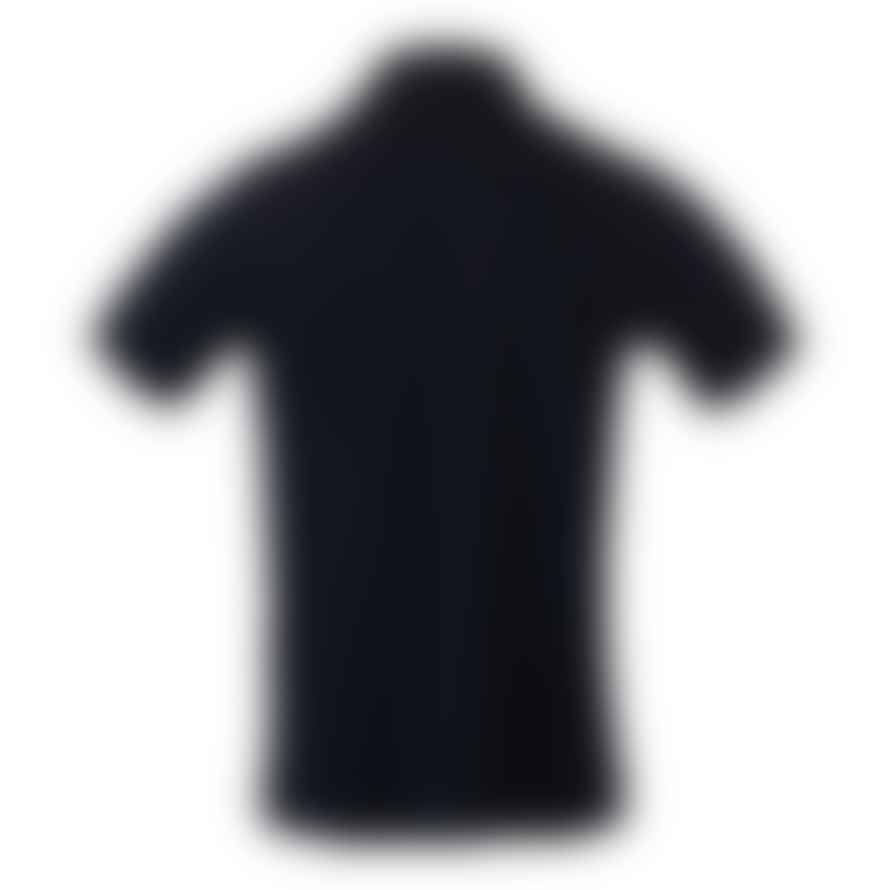 Paul Smith Menswear Navy Cotton Pique Artist Stripe Placket Polo Shirt