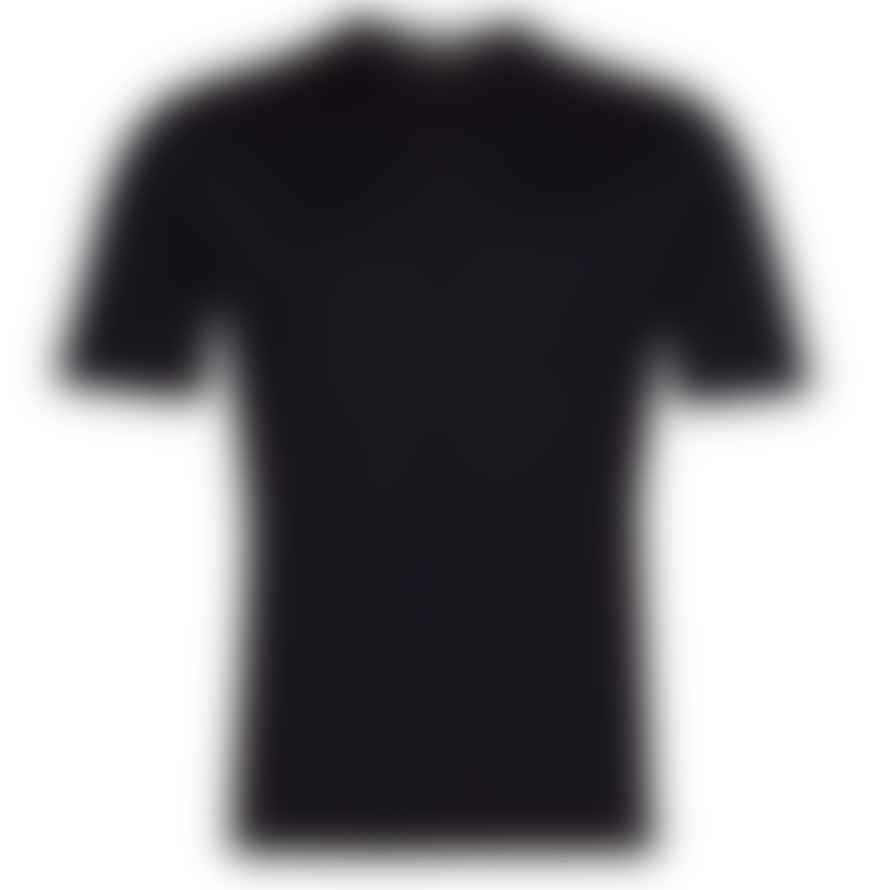 John Smedley Navy Lorca Welted Short Sleeve T Shirt