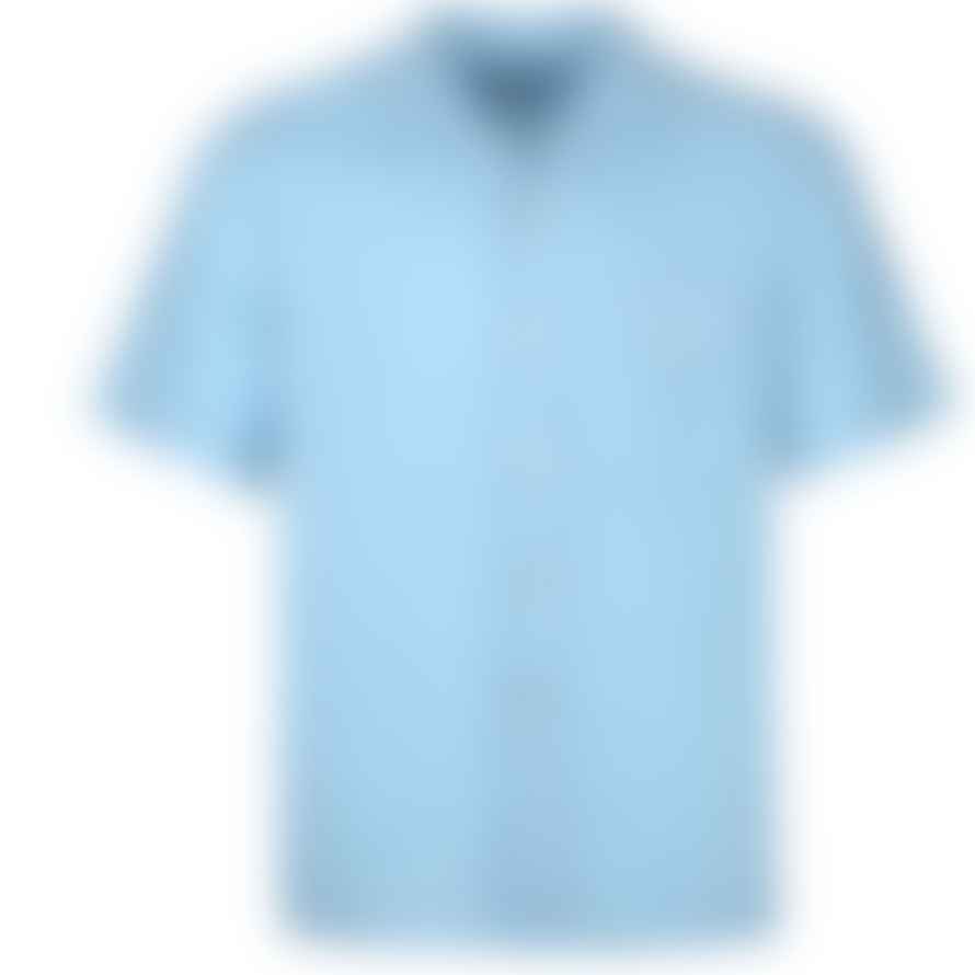Paul Smith Sky Blue Linen Short Sleeve Casual Fit Shirt
