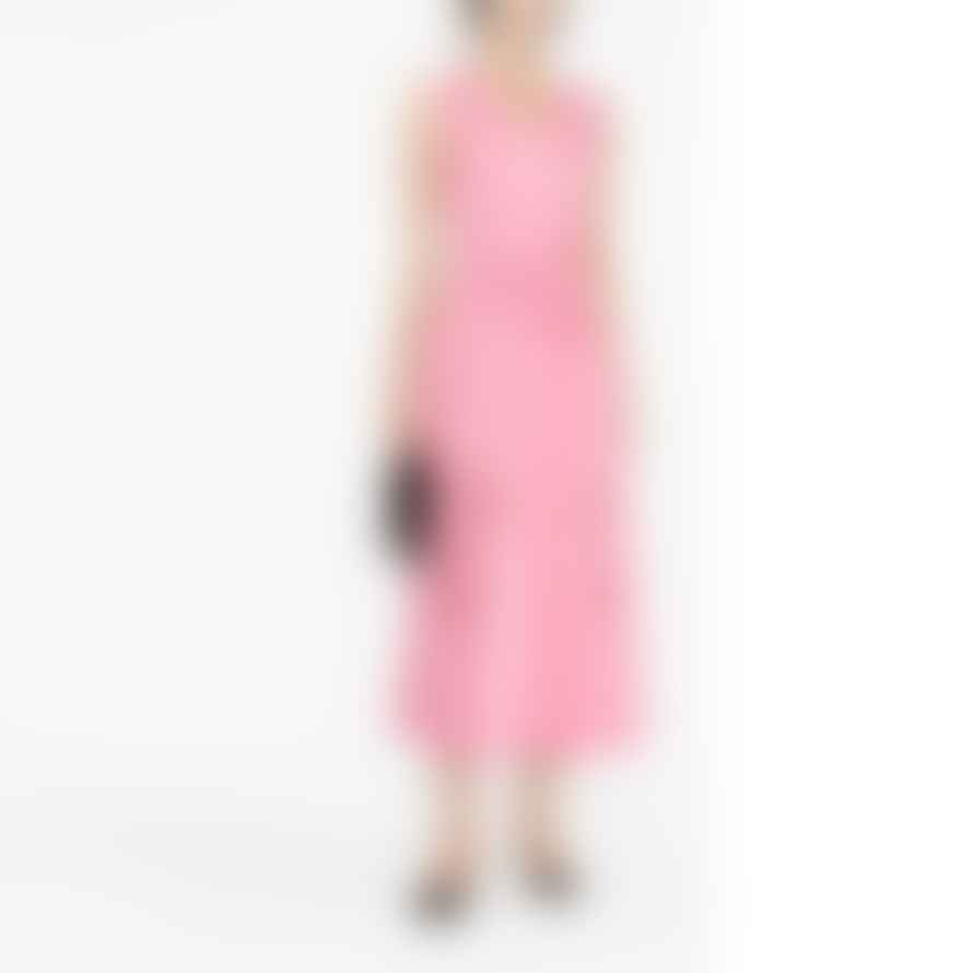 Moschino Boutique Pink V Neck Sleeveless Stretch Cotton Maxi Dress