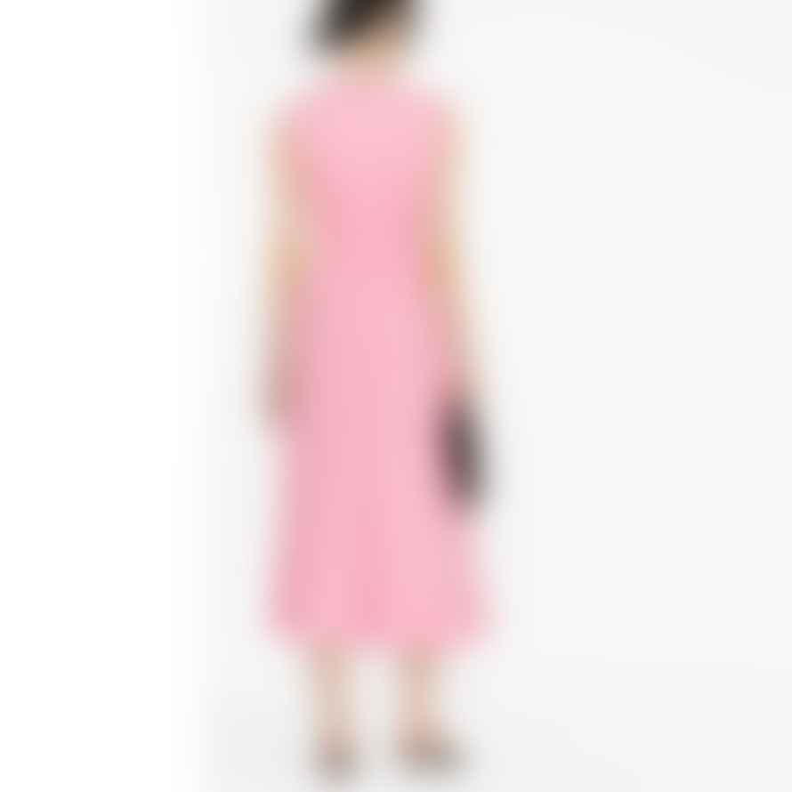 Moschino Boutique Pink V Neck Sleeveless Stretch Cotton Maxi Dress