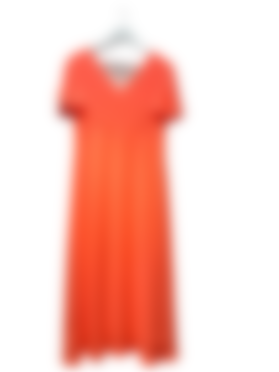 Vilagallo Fluorescent Orange Florence Georgette Dress