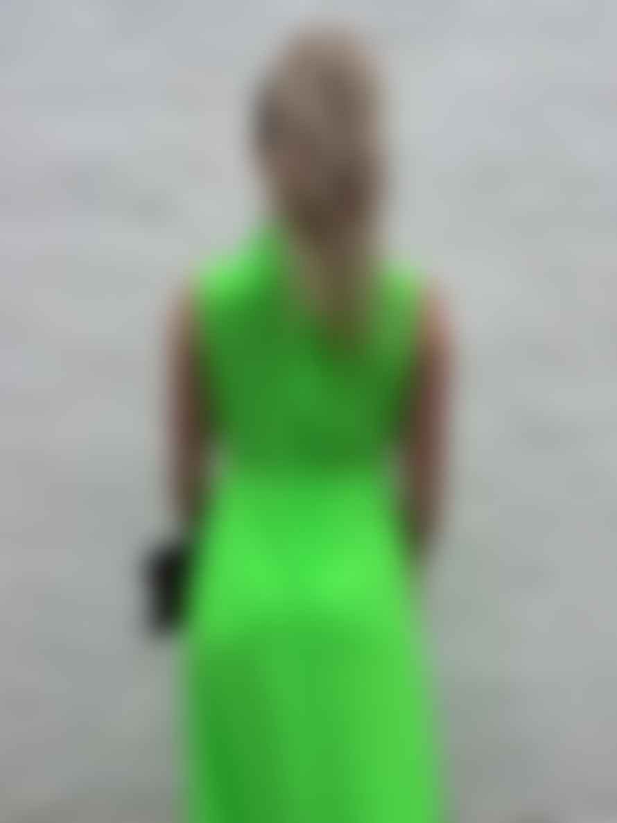 Vilagallo Green Gracie Georgette Dress