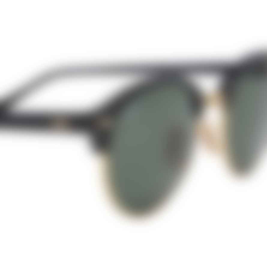 Ray-Ban  Black On Arista Clubround Sunglasses