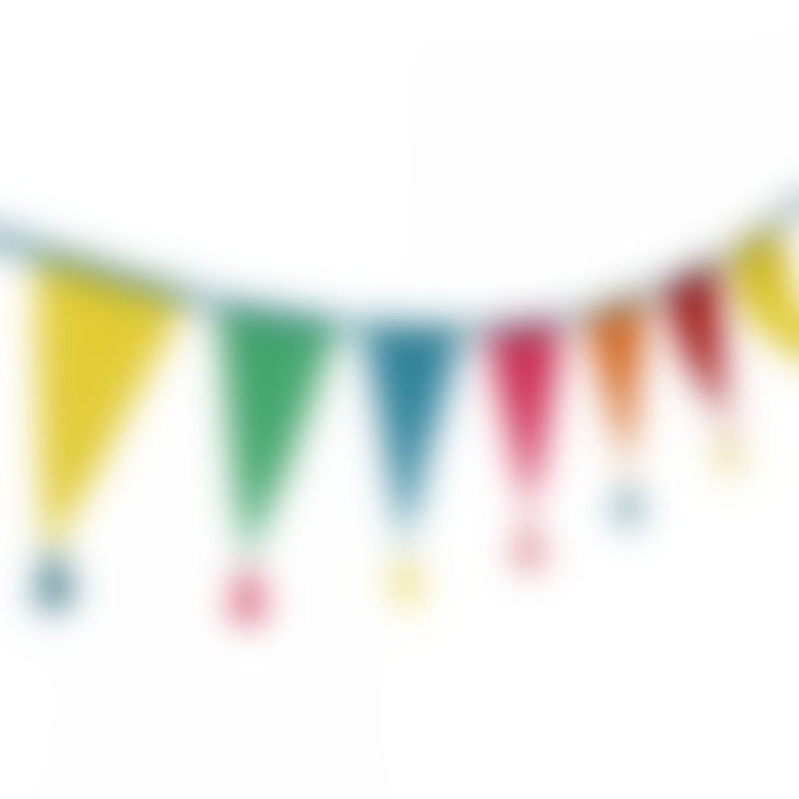 Rex London Colourful Tasselled Cotton Bunting (3 Metres)