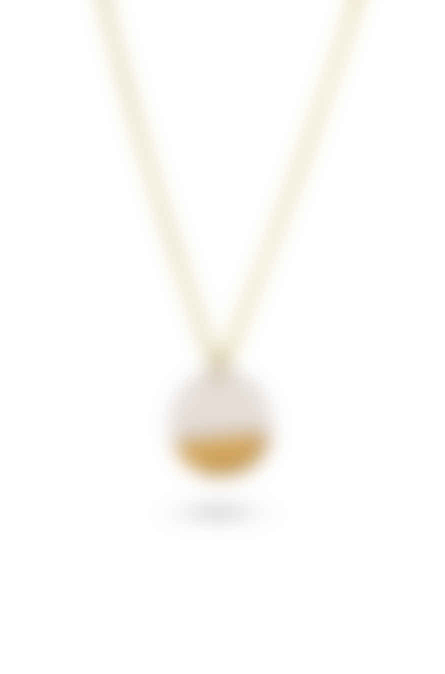 One & Eight Porcelain Gold Dipped Necklace
