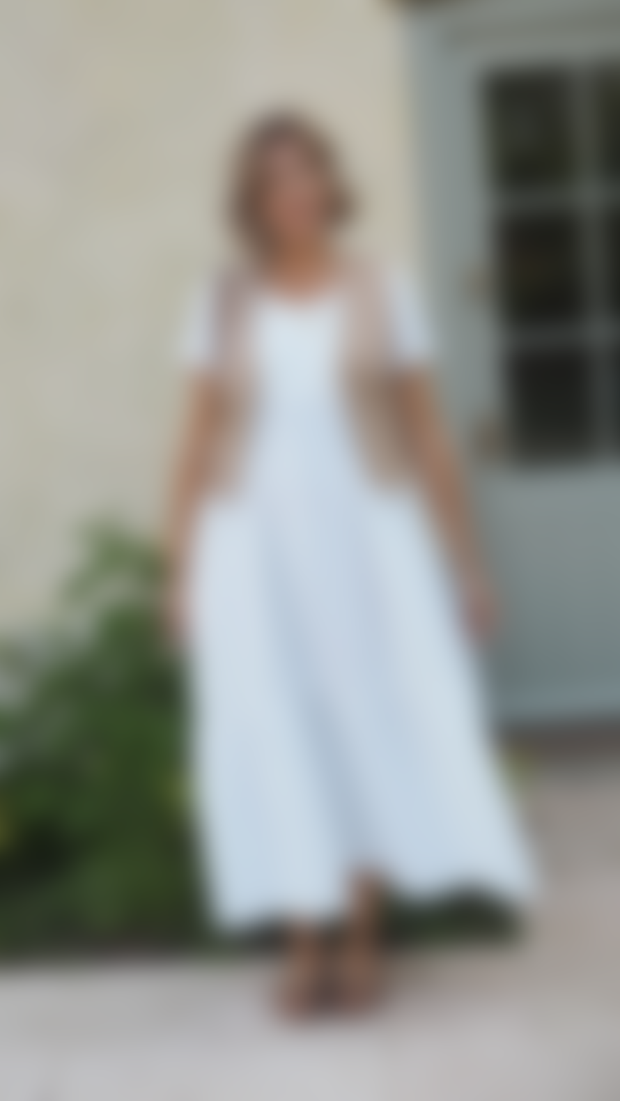Onesta White Cotton Gauze Dress By X Percy Langley