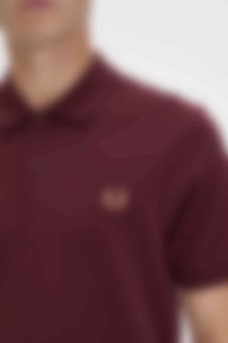 Fred Perry Fred Perry Slim Fit Plain Polo Oxblood / Light Rust