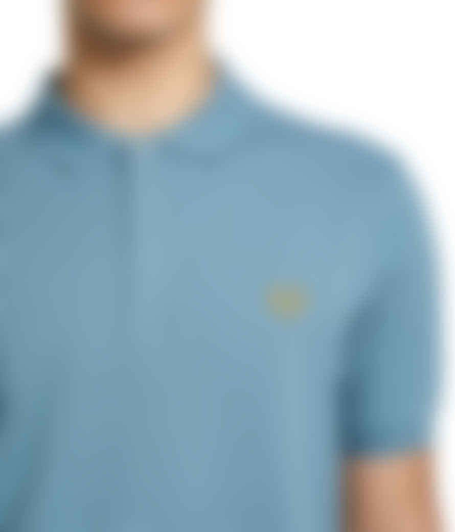 Fred Perry Fred Perry Slim Fit Plain Polo Ash Blue / Golden Hour