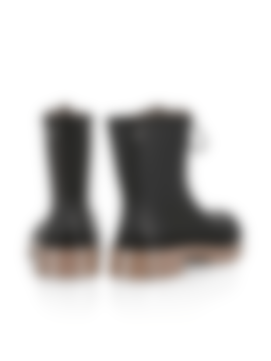 Marc Cain Black Ankle Boots Rain Booties Vb Sb.01 Z01 Col 900