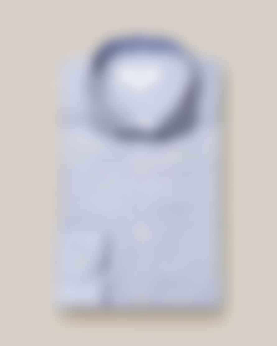 ETON Blue Medallion Printed Twill Contemporary Shirt