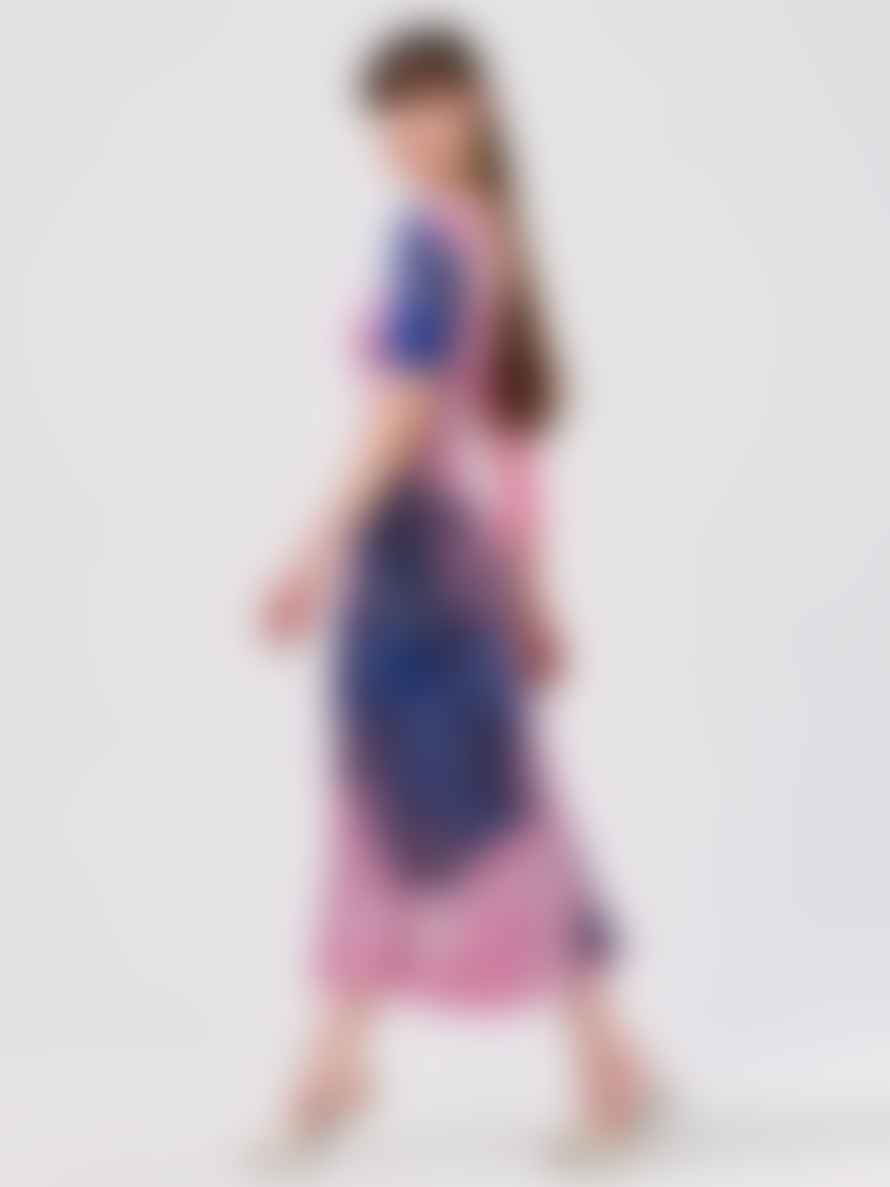 Hayley Menzies Tie Dye Jacquard Scoop Back Midi Dress