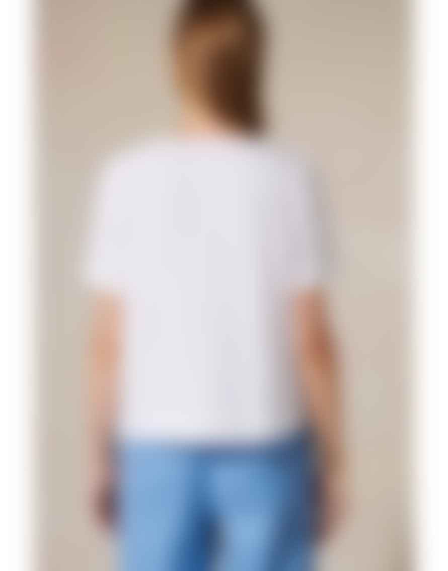 Luisa Cerano White Foulard Printed T Shirt 