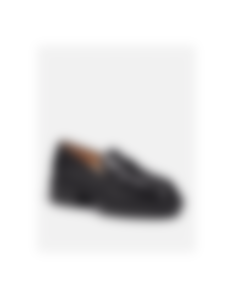 COACH Black Leah Leather Platform Loafers 