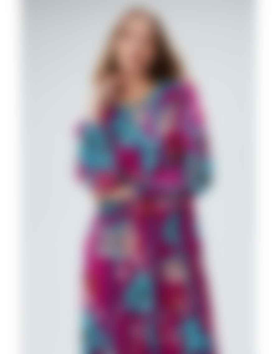 Diane Von Furstenberg Scott Tiger Lily Piping Detail Midi Dress