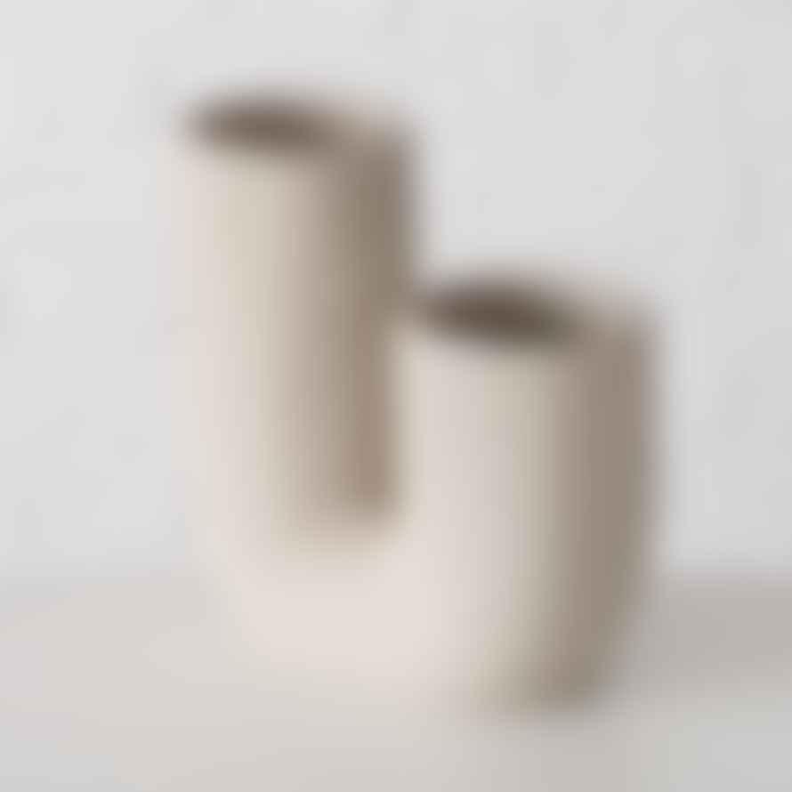 &Quirky U Bend Beige Grooved Vase : Level or Tall