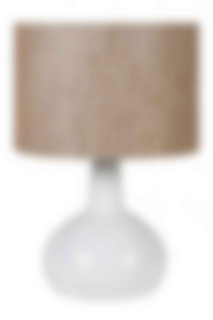 The Home Collection Ivory Bulbous Lamp With Shade