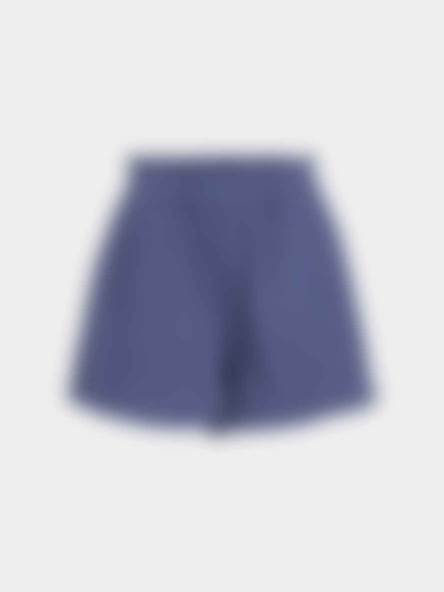 Object Carina Cotton Shorts - Blue Indigo