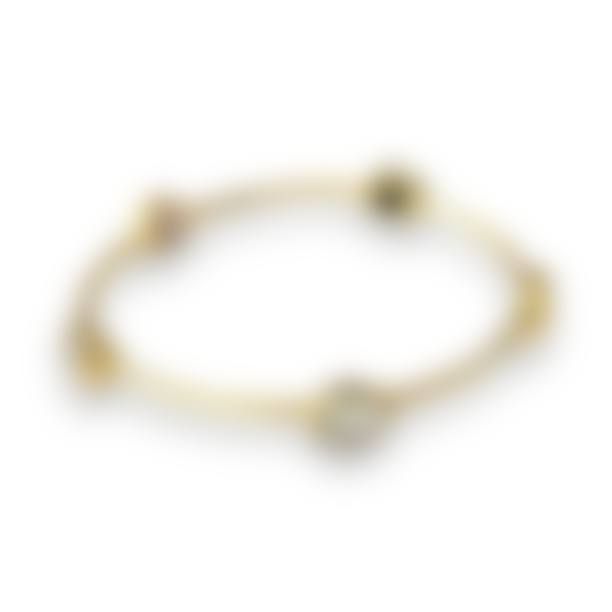 Siren Silver Gold Bracelet With Medium Assorted Stones