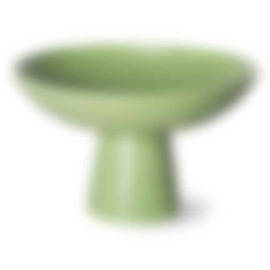 HK Living The Emeralds: Ceramic Bowl On Base Dripping Green Large
