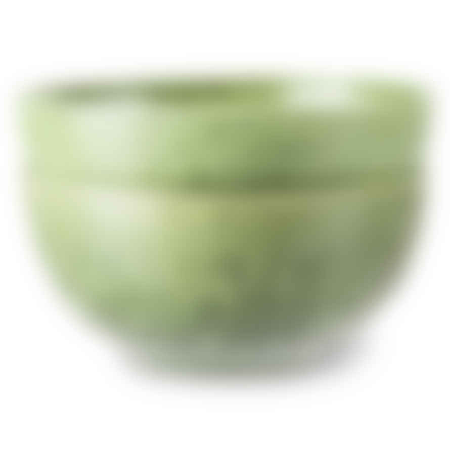 HK Living The Emeralds: Ceramic Bowl Organic Green (set Of 2)
