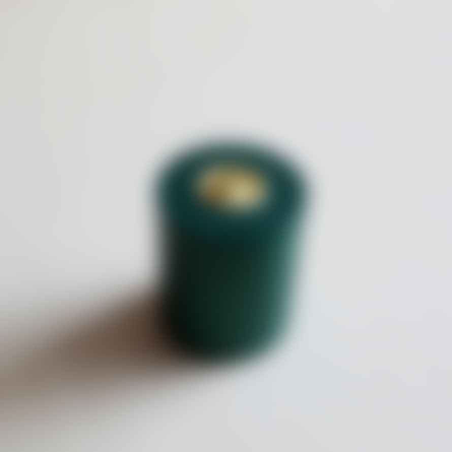 Hubsch Wooden Candle Holder - Green