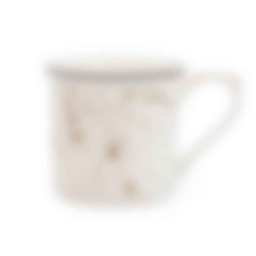 Candlelight Black and Gold Bone China Speckled Mug