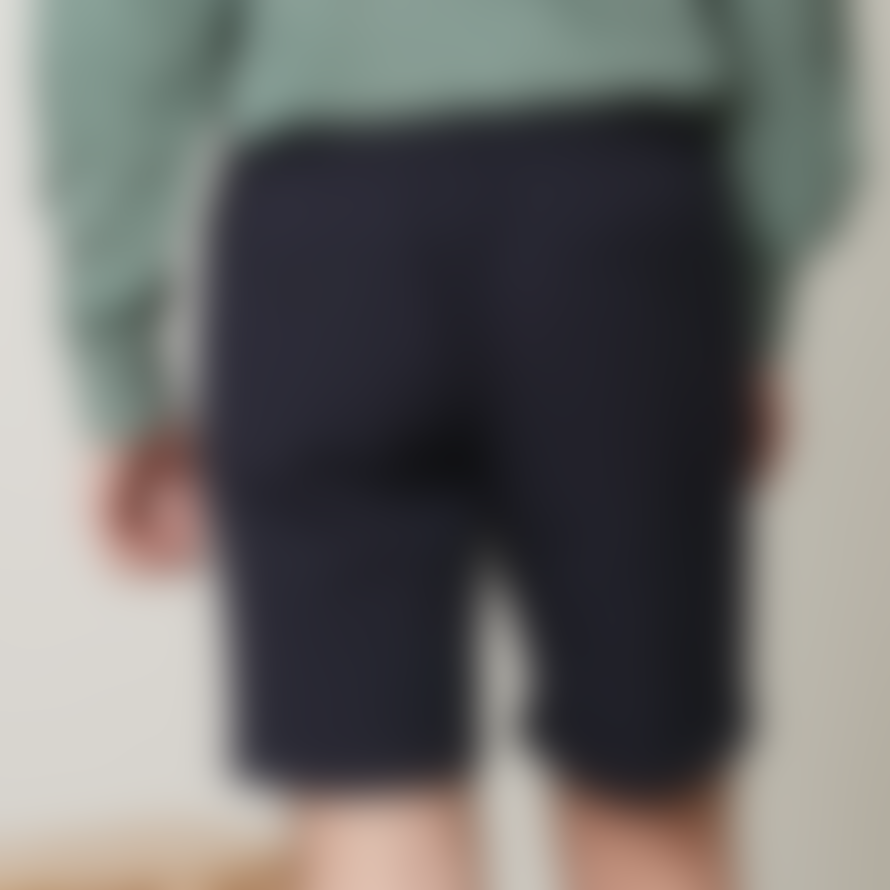 Hartford Tank Slim-Fit Navy Seersucker Drawstring Shorts