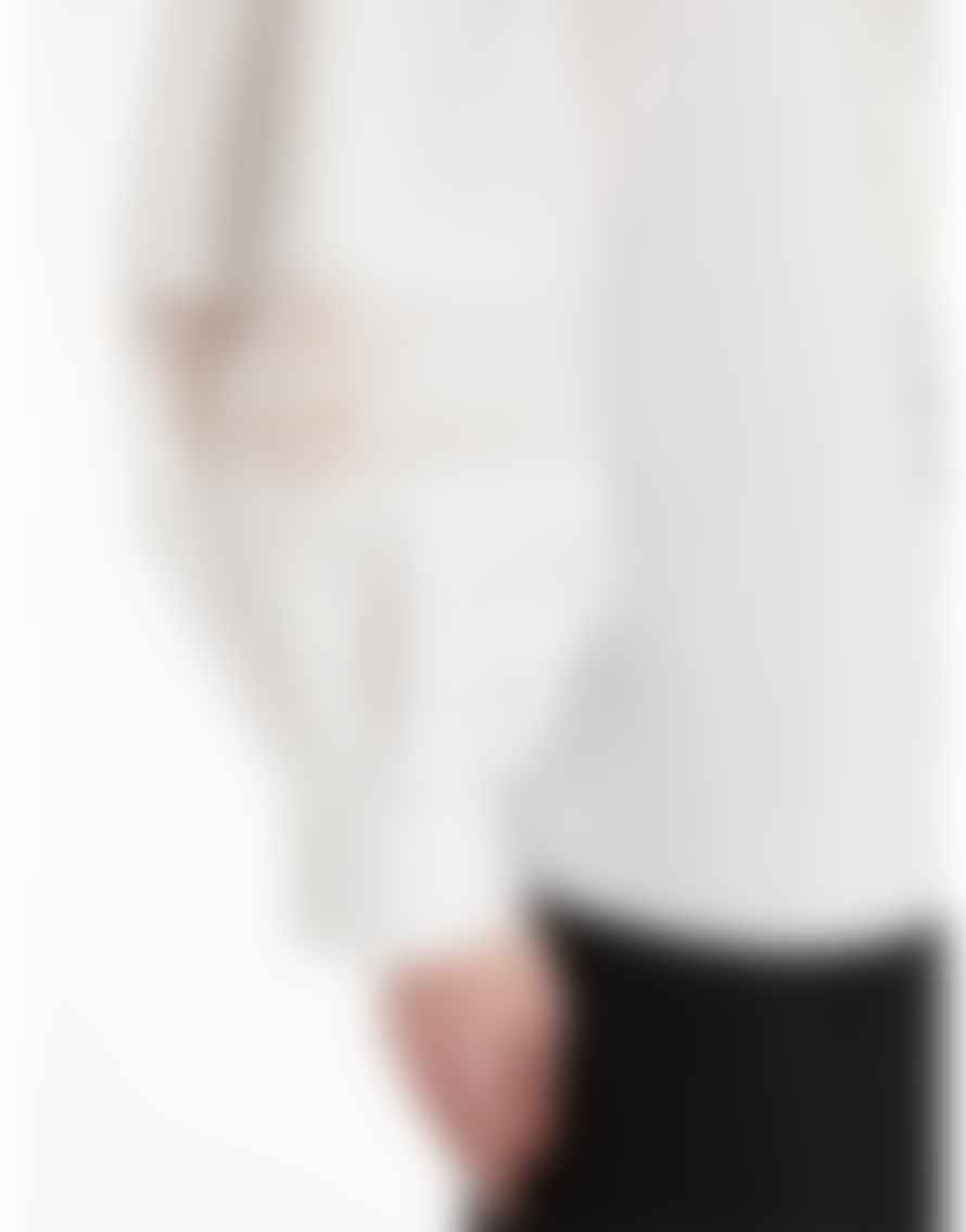 Weekend Max Mara White Samuele Lace Detail Puff Sleeve Shirt 