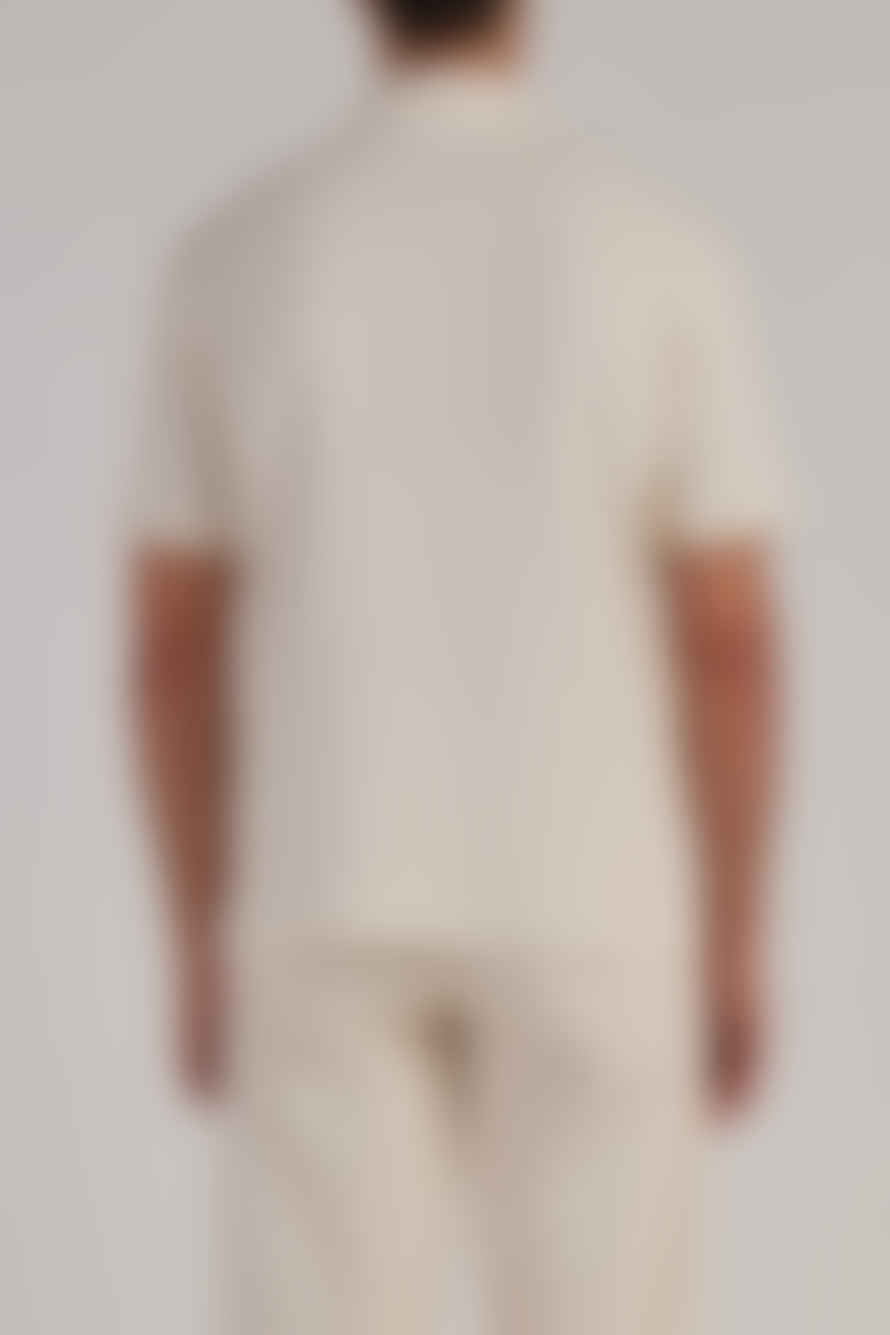 Daniele Fiesoli Button Up Waffle Jersey Shirt Off White