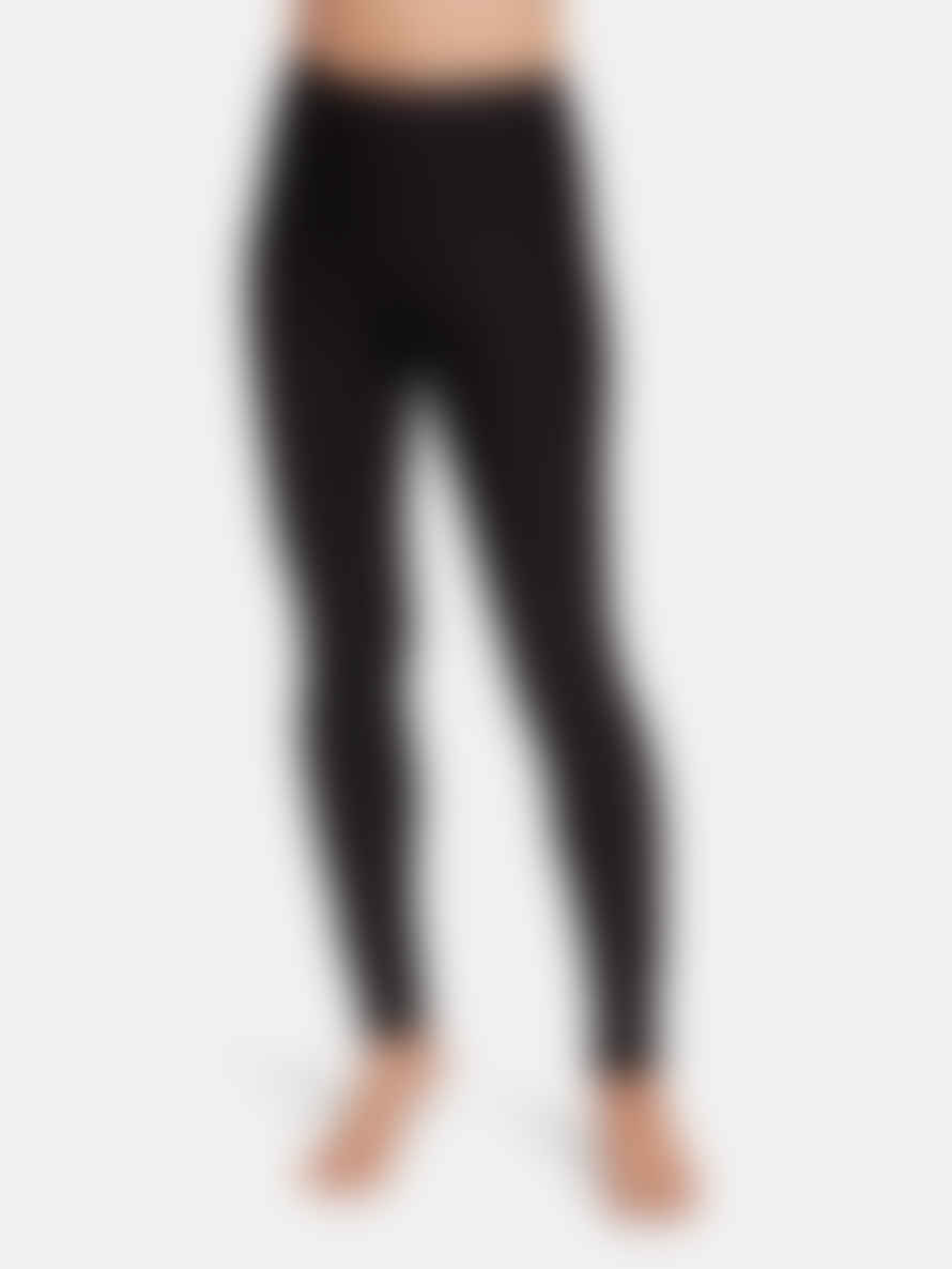 Jo faux leather and jersey leggings in black - Wolford