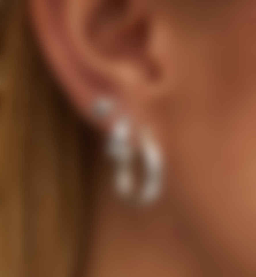Anna + Nina Single Cupid Stud Earring - Silver