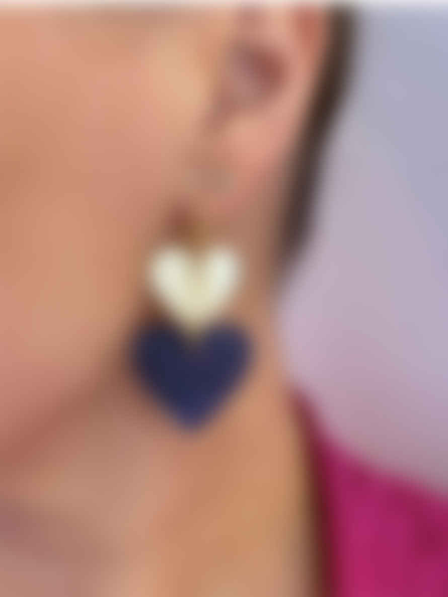 By Fossdal All 4 Love Earrings - Pink Glitter
