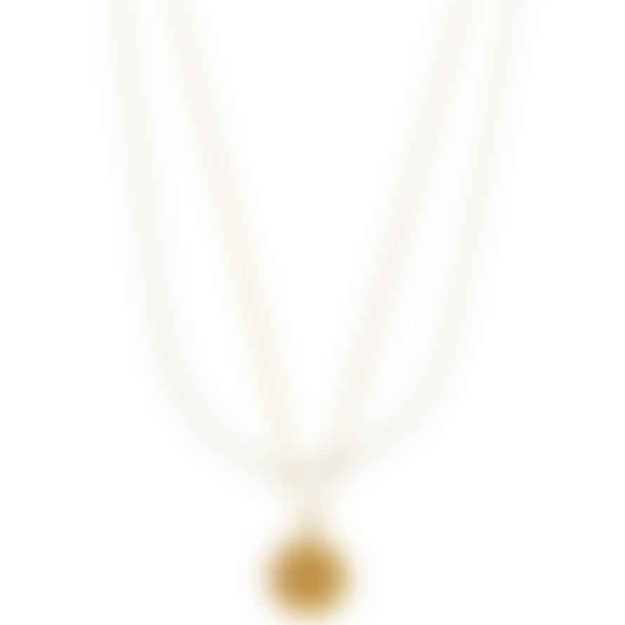 Orelia Sunflower and Micro Pearl 2 Row Necklace