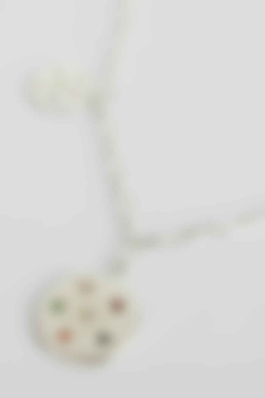 MYDORIS Silver Multi Crystal Coin Necklace
