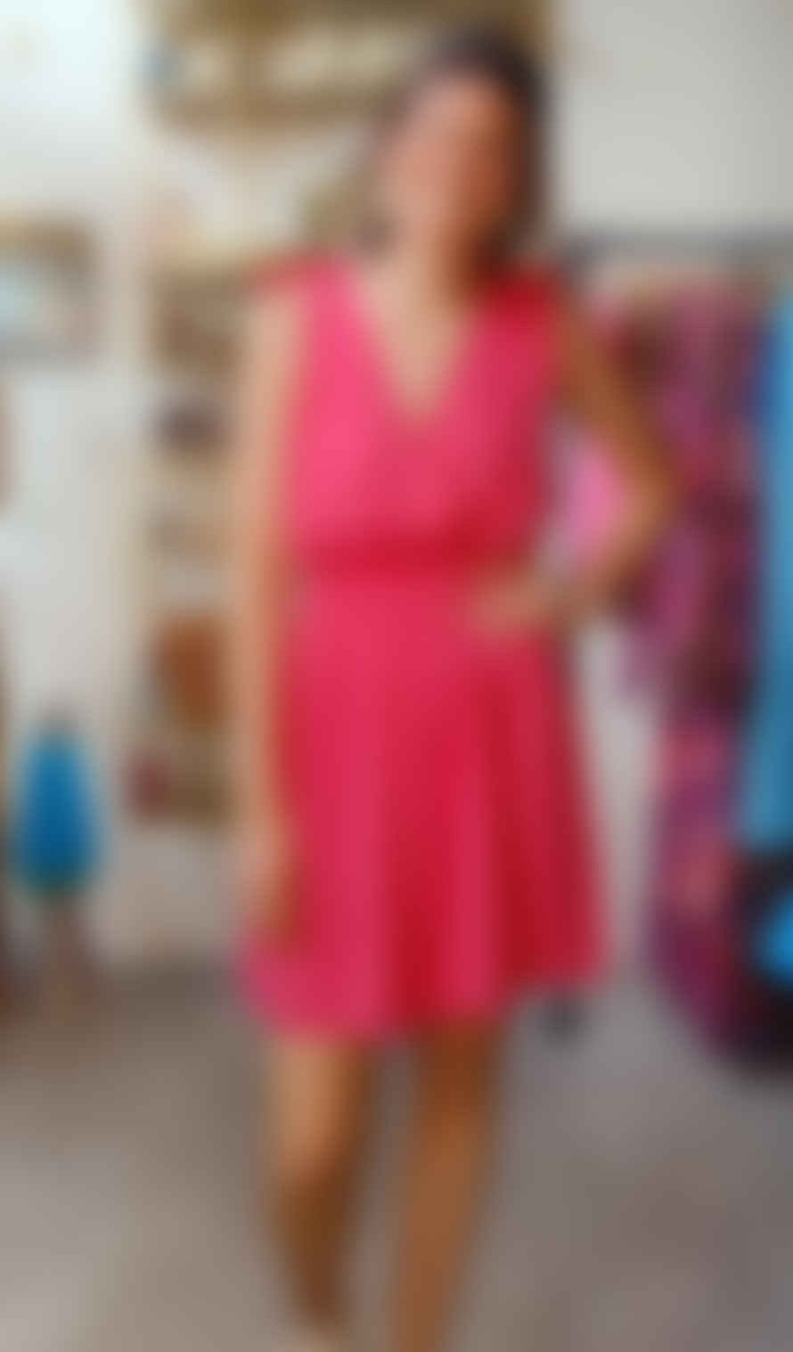 SANDY PARIS Arianna Lyocell Dress - Raspberry