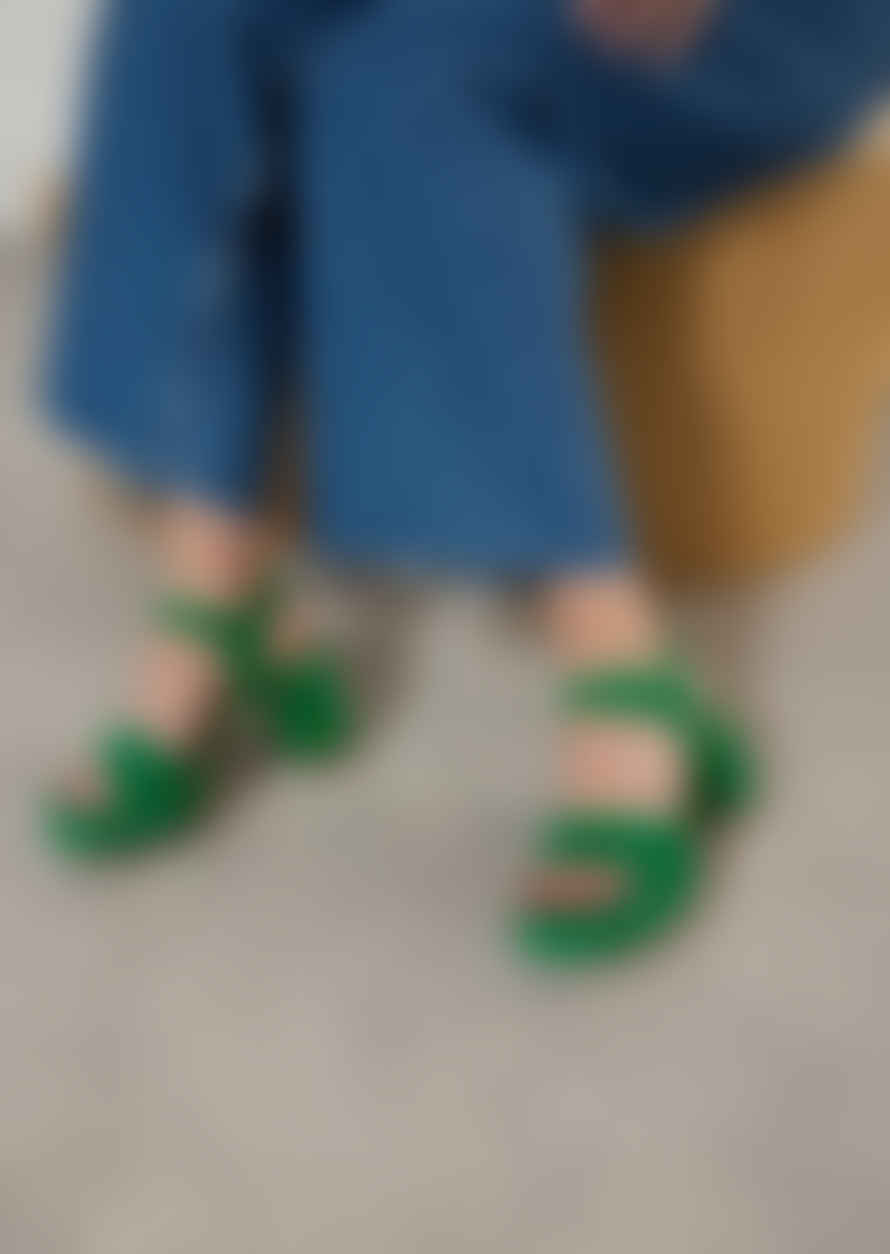 MADE THE EDIT Cara Emerald Green Platform Sandal