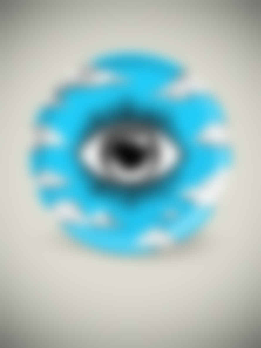Jamida of Sweeden Bandeja Redonda 'eye Of The Beholder' Azul - Ø39 Cm