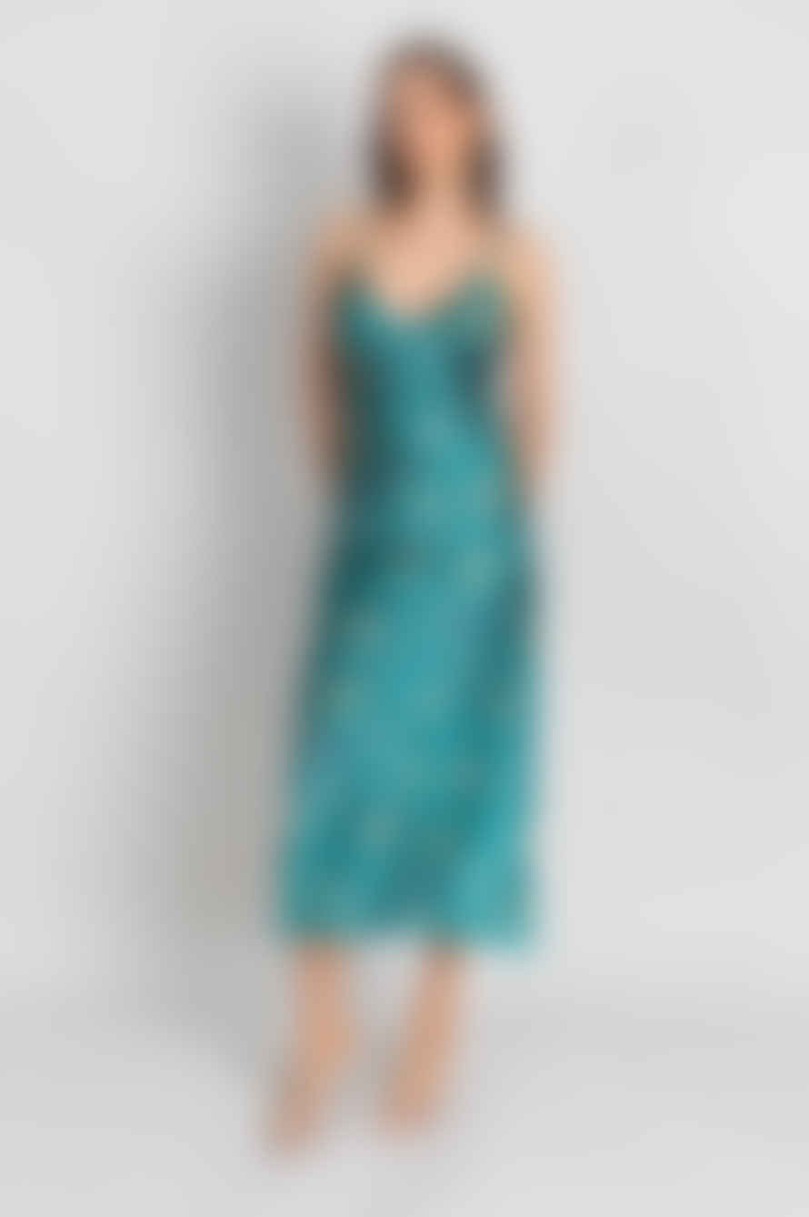 Jessica Russell Flint Silk Midi Slip Dress