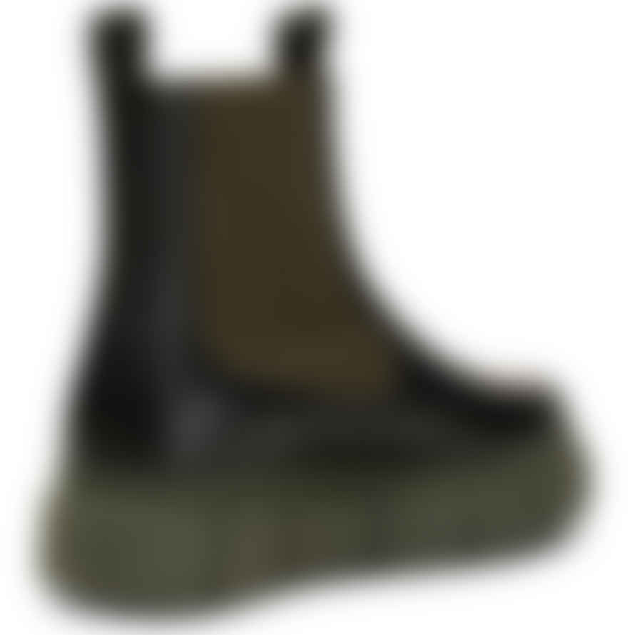 Shoe The Bear Black Khaki Tove Chelsea Boots