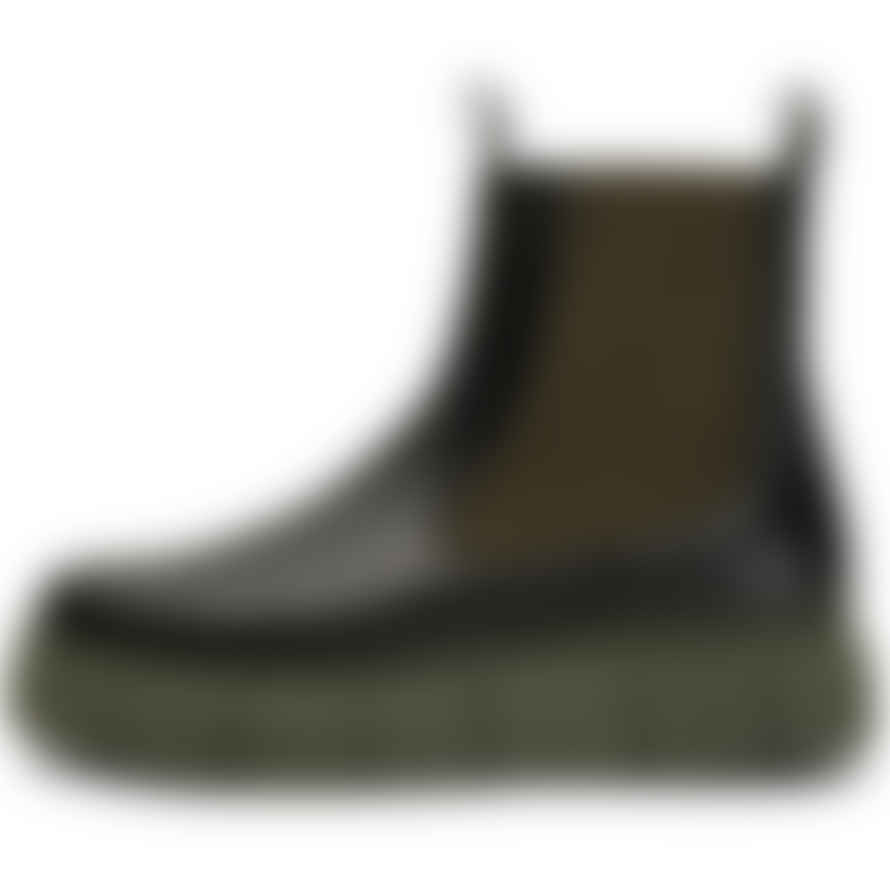Shoe The Bear Black Khaki Tove Chelsea Boots