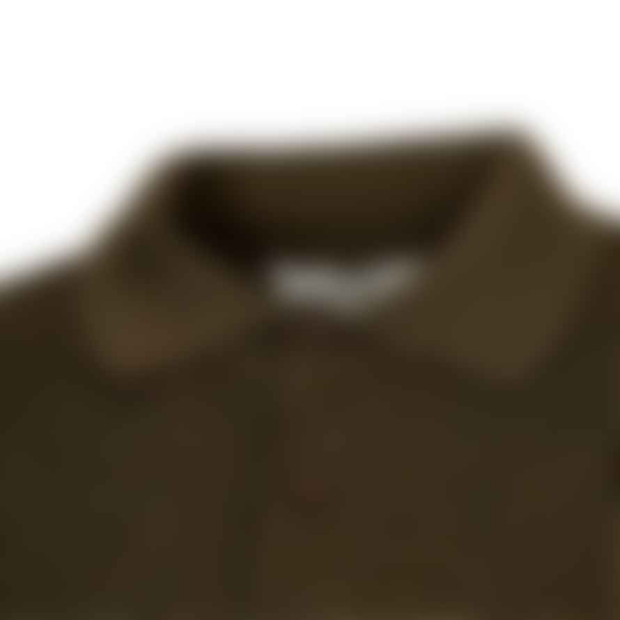 Maison Kitsune Long Sleeve Knitted Polo Shirt - Khaki