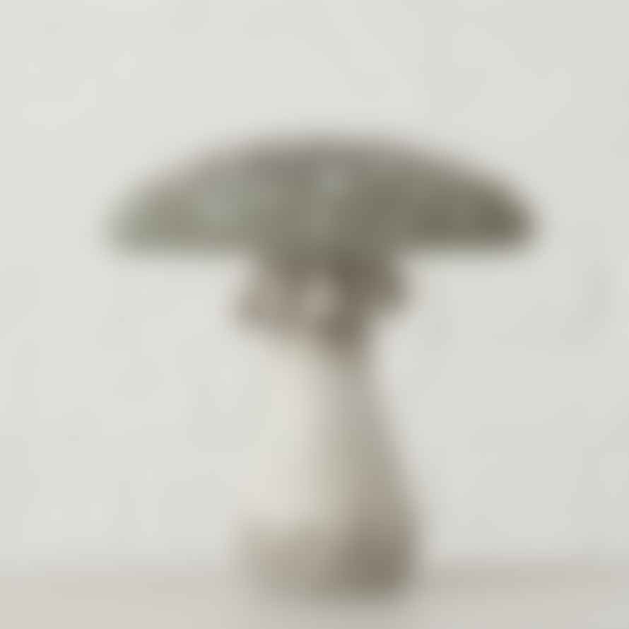 &Quirky Dotty Grey & White Mushroom : Round or Wave