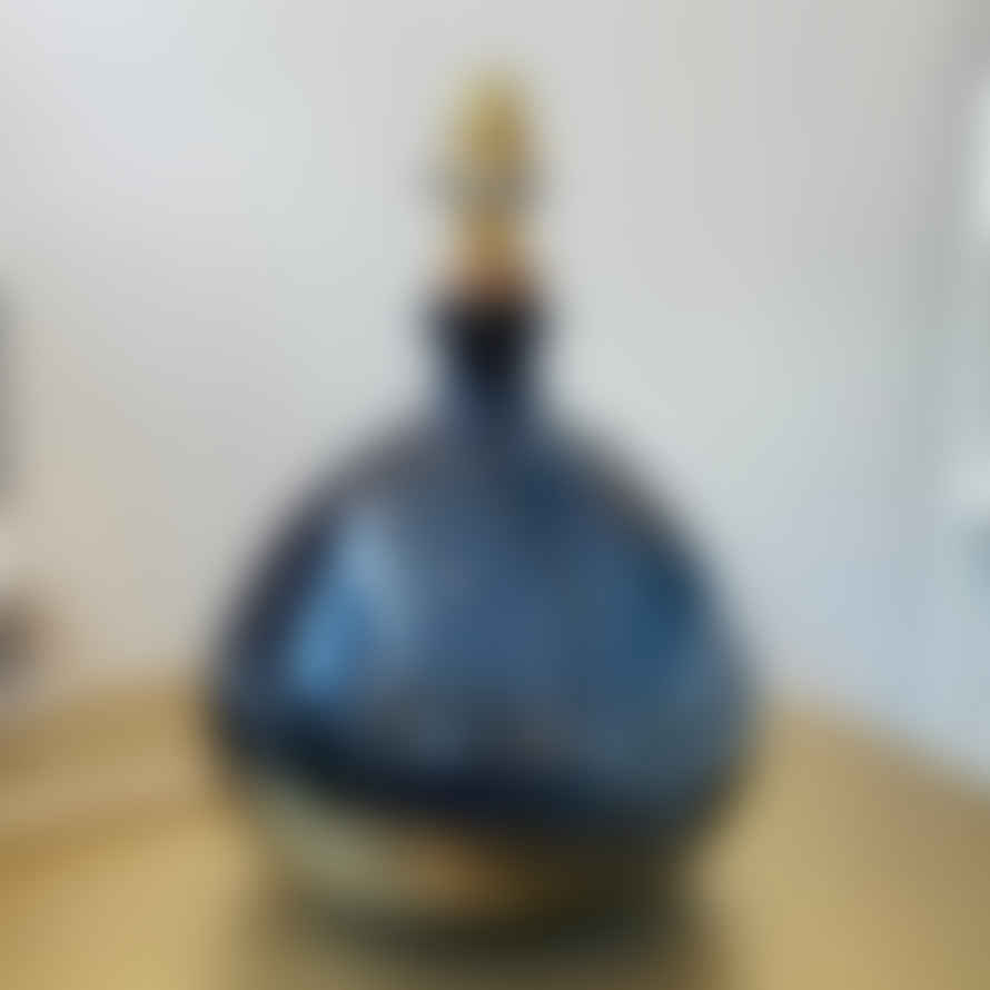 Jarapa Dark Blue Recycled Glass Lamp