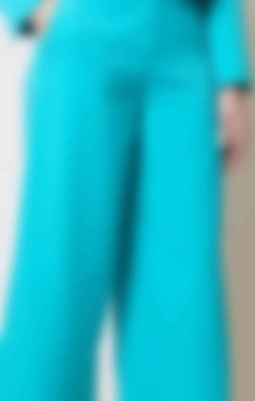 French Connection Jaded Teal Echo Crepe Culottes